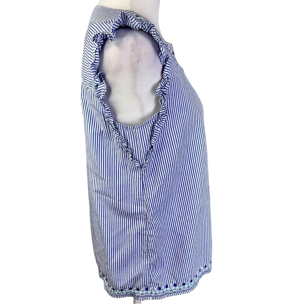 Vineyard Vines Blue and White Embroidered Blouse Size XS - Picture 6 of 10